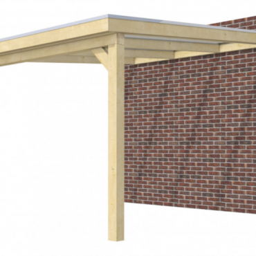 Veranda Excellent 300 vuren, 312x400 cm, dakplaten helder, onbehandeld.