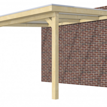 Veranda Excellent 400 vuren, 412x410 cm, dakplaten opaal, kleurloos geïmpregneerd.