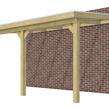 Veranda Excellent 500 vuren, 512x310 cm, dakplaten helder, groen geïmpregneerd.