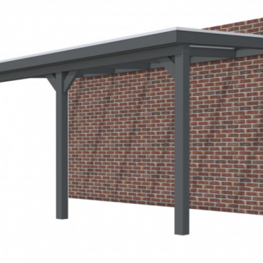 Veranda Excellent 500 vuren, 512x310 cm, dakplaten helder, antraciet gespoten.