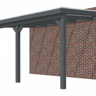 Veranda Excellent 500 vuren, 512x360 cm, dakplaten helder, antraciet gespoten.