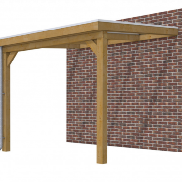 Veranda Excellent 300 douglas, 312x310 cm, dakplaten helder, groen geïmpregneerd.