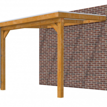 Veranda Excellent 300 douglas, 312x310 cm, dakplaten opaal, transparant gespoten.