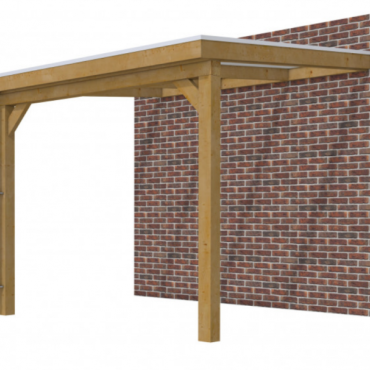 Veranda Excellent 300 douglas, 312x310 cm, dakplaten opaal, groen geïmpregneerd.