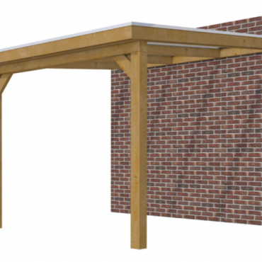 Veranda Excellent 300 douglas, 312x360 cm, dakplaten helder, groen geïmpregneerd.