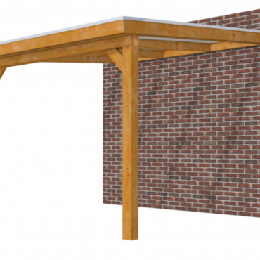 Veranda Excellent 300 douglas, 312x360 cm, dakplaten opaal, transparant gespoten.