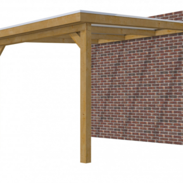 Veranda Excellent 300 douglas, 312x400 cm, dakplaten helder, groen geïmpregneerd.