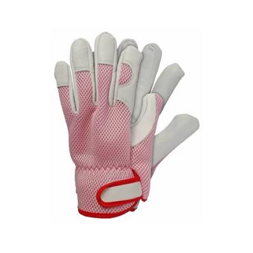 Werkhandschoenen geitenleer roze s