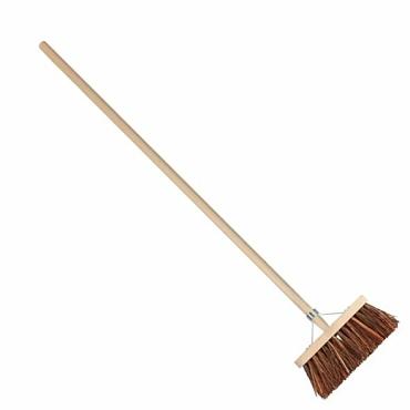 Bezem b28cm bruin +steel