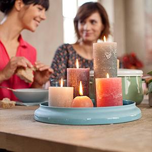 Stompkaars rustiek d7h19cm warm bruin