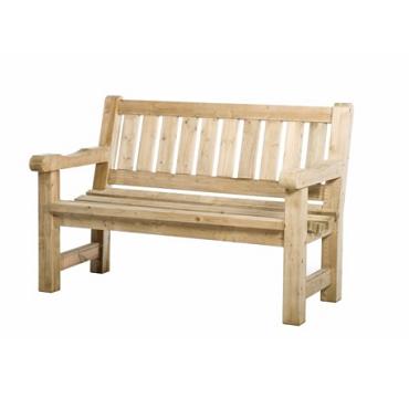 Bank Hugo, 40 mm dik, 96x140x74 cm (HxBxD), groen geïmpregneerd