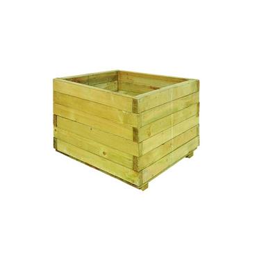 Bloembak vierkant 45x60x60 cm (HxBxD), groen geïmpregneerd