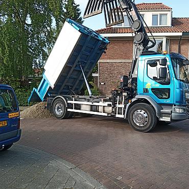 6 m3 ophoogzand losgestort inclusief transport*