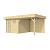 Vuren Topvision Tapuit, 300x300 en luifel 400 cm, wanden lichtgrijs en basis antraciet
