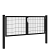 Hillfence metalen dubbele poort Premium-line inclusief slot, 300x100 cm, zwart
