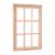 Douglas 9-ruits uitzetraam, 91x136 cm, onbehandeld