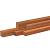Azobe Hardhouten paal geschaafd met V-groef, gepunt 6.5x6.5x300 cm