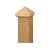 Paalornament piramide 9x9 cm hout