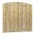 Jumboscherm geschaafd vuren 18-planks 15 mm, 180x170/180 cm, toog verticaal, groen geïmpregneerd