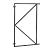 Verstelbaar stalen poortframe 100x155 cm, zwart gecoat