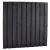 Naaldhout geschaafd plankenscherm 21-planks 15 mm, 180x180 cm, recht, geïmpregneerd en zwart gedompeld