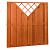 Hardhouten plankenscherm 18 planks 14 mm recht verticaal met V-trellis 180x180 cm