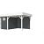 Vuren Topvision Tapuit, 300x300 en luifel 300 cm, wanden antraciet en basis wit