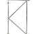 Verstelbaar stalen poortframe 100x155 cm, vuurverzinkt