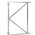 Verstelbaar stalen poortframe 120x155 cm, vuurverzinkt