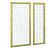 Grenen betonijzertrellis met maas 7.5x7.5 cm, in raamwerk 4.4x6.8 cm, 60x180 cm, groen geïmpregneerd