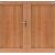 Hardhouten dubbele toegangspoort, verticaal, 300x180 cm incl beslag