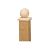 Paalornament bol op plaat 10x10 cm hout