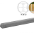 Betonpaal glad met diamantkop 10x10x280 cm, grijs ongecoat, T-paal