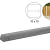 Betonpaal glad met diamantkop 10x10x280 cm, grijs ongecoat, eindpaal