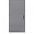 Hardhouten enkele dichte deur Prestige, linksdraaiend, 109x221 cm, grijs gegrond