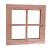 Douglas vast raam Prestige met dubbelglas, 66.4x66.4 cm, onbehandeld
