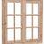Douglas dubbel uitzetraam Prestige met dubbelglas, 112x120.5 cm, onbehandeld
