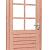 Douglas enkele 6-ruits deur Prestige met dubbelglas, linksdraaiend, 109x221 cm, onbehandeld