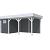 Vuren Topvision Tapuit, 300x300 en luifel 400 cm, wanden antraciet en basis lichtgrijs