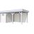 Vuren Topvision Tapuit, 300x300 en luifel 400 cm, wanden wit en basis lichtgrijs
