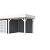Vuren Topvision Premium Kolibri, 250x250 en luifel 300 cm, wanden antraciet en basis wit.