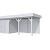 Vuren Topvision Premium Kolibri, 250x250 en luifel 400 cm, lichtgrijs gespoten.