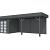 Vuren Topvision Premium Kolibri, 250x250 en luifel 500 cm, antraciet gespoten.