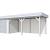 Vuren Topvision Premium Kolibri, 250x250 en luifel 500 cm, wanden wit en basis lichtgrijs.