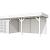 Vuren Topvision Premium Kolibri, 250x250 en luifel 500 cm, wit gespoten.