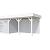 Vuren Topvision Premium Kuifmees, 250x250 en luifel 400 cm, wanden lichtgrijs en basis wit.