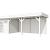 Vuren Topvision Premium Kuifmees, 250x250 en luifel 500 cm, wit gespoten.