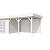 Vuren Topvision Bosuil, 300x300 en luifel 400 cm, wit gespoten