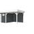 Vuren Topvision Premium Kievit, 400x300 en luifel 300 cm, wanden antraciet en basis wit.