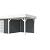Vuren Topvision Parelhoen, 400x300 en luifel 300 cm, wanden antraciet en basis wit